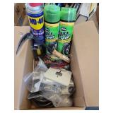 Slime tire repair, WD-40, misc electrical, more