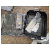 Roasting pan, nonstick ovenliner, more