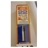 Ammo: 22 long rifle high velocity cartridges
