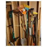 Shovels, weed trimmer and more