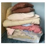 Misc pillows, comforters, and linens