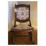 Small wooden rocking chair