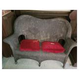 Wicker love seat