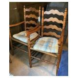 (2) Woven bottom chairs
