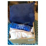 Pillows, sheets, egg shell mattress topper,