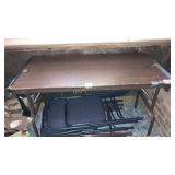 Small folding table & (6) folding chairs