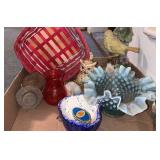 Musical figurine, glassware, basket and more