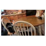 Wooden table with (3) chairs
