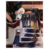 Utensils, rolling pin, bean pot and more