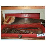 Saw, wrenches, toolbox and more