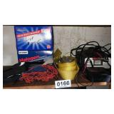Battery charger, ratchet strap, rope and more
