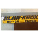 Blaw-Knox cast iron sign