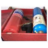 Shelf of garage items