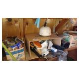 Lawn sprinklers, toolbox and more