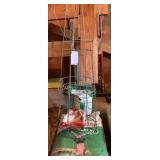 Fertilizer, turf builder and tomato cages