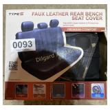 Faux leather seat cover