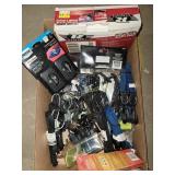 Jeep light guards, bungee cords, trailer connector