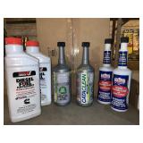 Power steering fluid, fuel winterizer, cataclean
