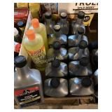 Battery water, power steering fluid