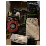 Car waxing towel, sanding sponge, eraser sheets
