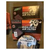 2 K&N High Flow Air Filters and Kraco Auto Shade