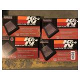 (4) K&N High Flow Air Filters