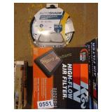 (4) K&N filters & auto shade