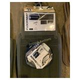 3 floor mats and Kraco auto shade