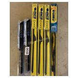 (2) Trico, (3) Anco Profile, and (1) Rain-X wipers