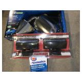 Driving lights, mirror repair, and mirrors