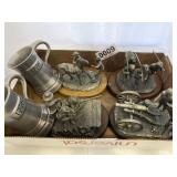 (4) Philip Kraczkowski Pewter Figures & Cups