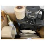 Bunn coffeemaker, decorative plates, more