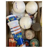 Stamps, baseball cards, baseballs, more