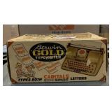 Berwin Gold typewriter w/ Original Box
