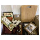 Apple decor, linens, cutting board and more