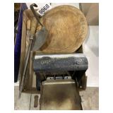 Vintage toaster, bread board, dipper and more