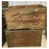 (2) Vintage wooden Pepsi crates