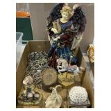 Angel figurine, Shower hooks and more