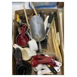 Measuring cups, stirring spoons, and more