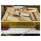 Playskool wagon w/ building blocks