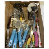 Knives, grater/peeler, misc