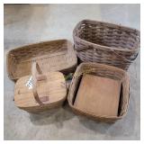 (4) Longaberger baskets (Some reeds broken)