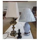 (3) Lamps (1 cast iron)