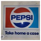 Metal Pepsi display sign