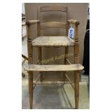 Cane bottom high chair