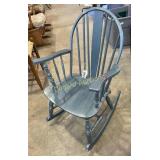 Blue rocking chair