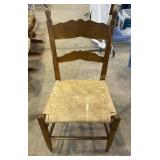 (3) Wooden cane bottom chairs