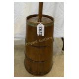 Wooden dasher butter churn