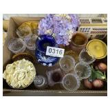 Glasses, vase, crock and more