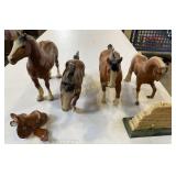 (4) Breyer horses, saddle